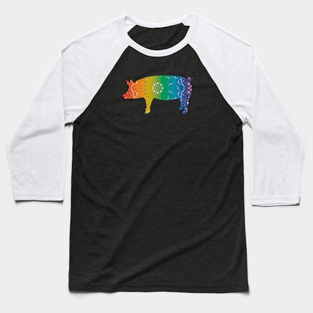 BANDAN1MALS: Pig Tr1be Pr1de! Baseball T-Shirt by TR1BE